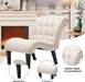 Set of 2 Button Tufted Slipper Chairs