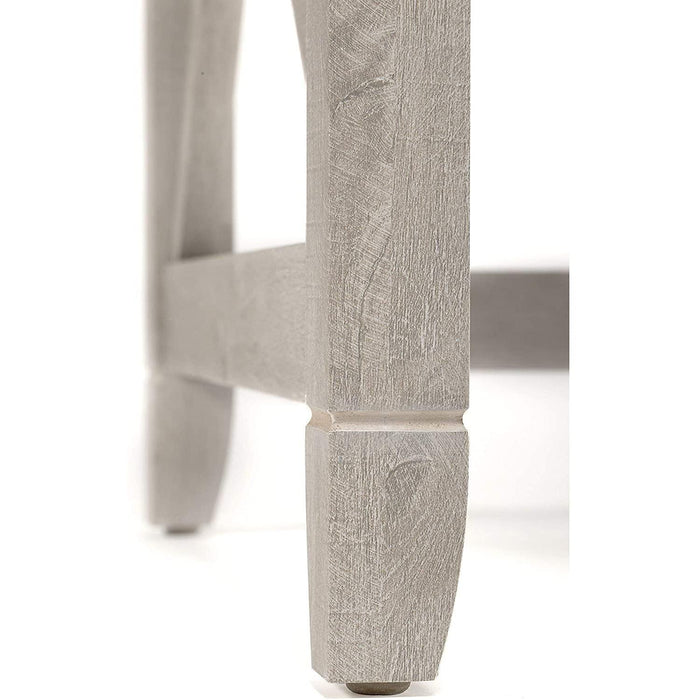 Washed Gray L-Shaped Desk W/ File Cabinet