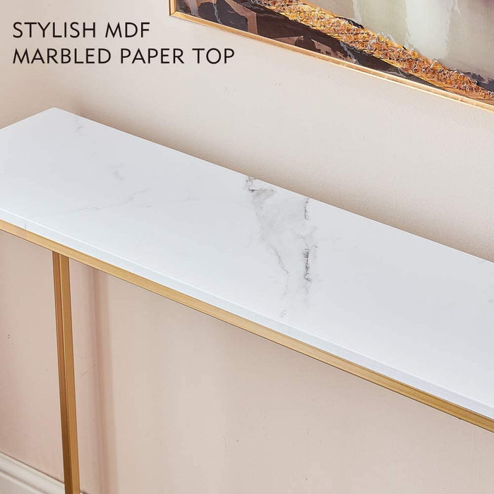 Gold Console Table for Entryway and Living Room