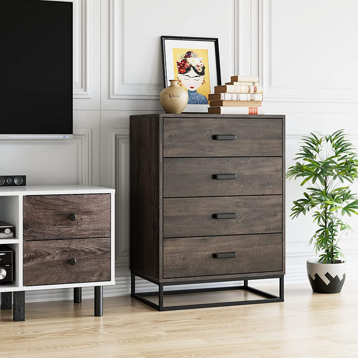 Chest of Drawers, Dark Brown, Wood, Easy Assembly