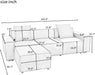 Blue Luxury Modular Sectional Sofa