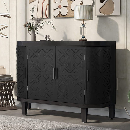 Black Wooden Console Table Sideboard