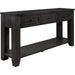 Black Console Table with Drawers and Shelf