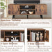 Rustic Brown TV Stand with Storage Cabinets