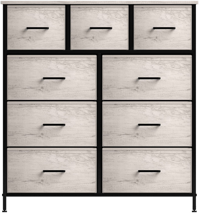 9-Drawer Storage Unit Organizer Chest with Faux Wood Drawers