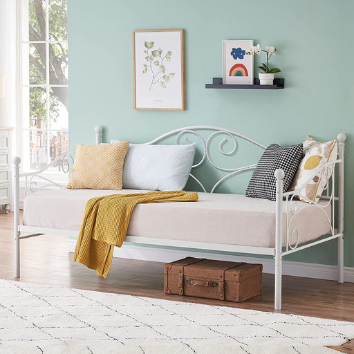 Twin Metal Daybed Frame with Headboard