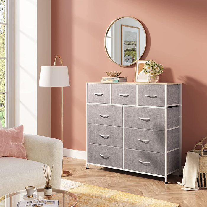 9-Drawer Fabric Storage Tower Dresser