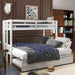 Twin over King Bunk Bed with Trundle, Expandable, White