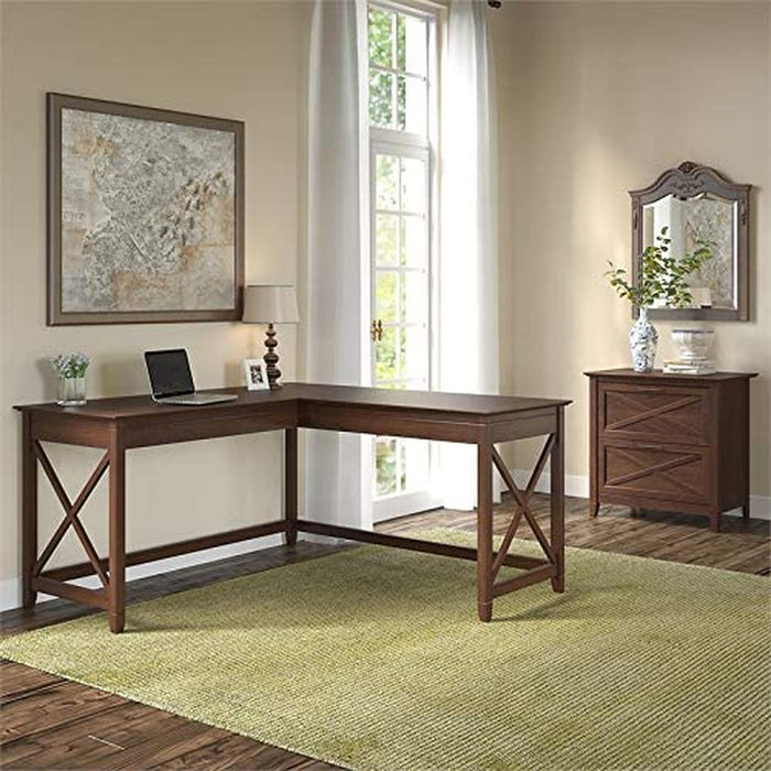 Key West 60W L Shaped Desk with Mobile File Cabinet