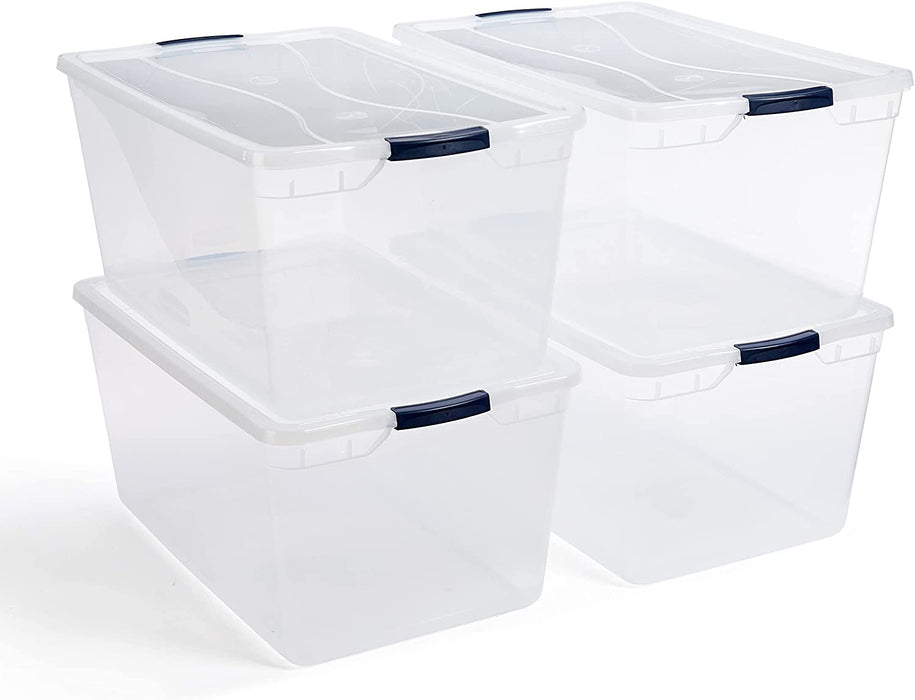 Rubbermaid Clever-store Storage-Container Clear 30-qt