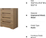 Modern 4 Drawer Dresser with Cut-Out Handles