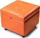 Luxury Leather Storage Ottoman Foot Rest Cube