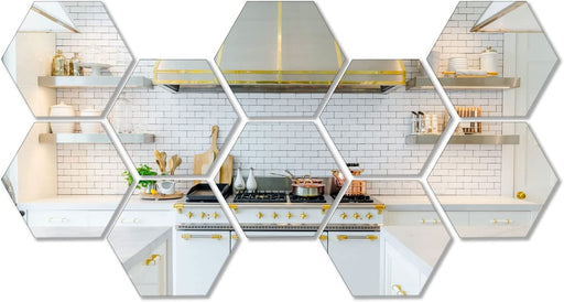 Hexagonal Glass Wall Mirrors Decor for Home