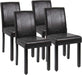 PU Leather Dining Chairs Set of 4, Black