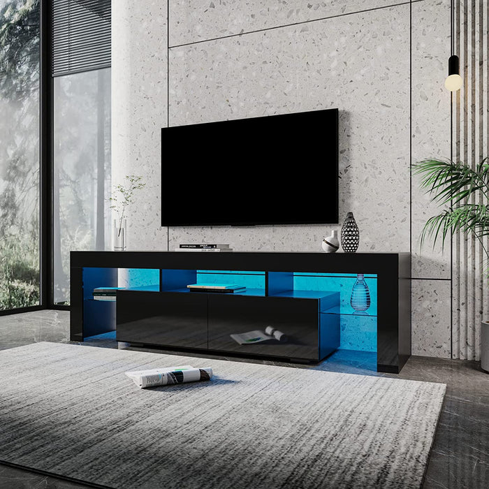 Modern LED TV Stand with Remote Control Lights