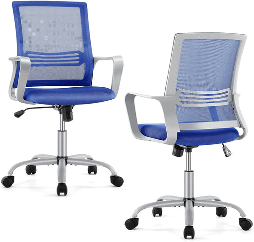 Ergonomic Blue Office Chair with Lumbar Support