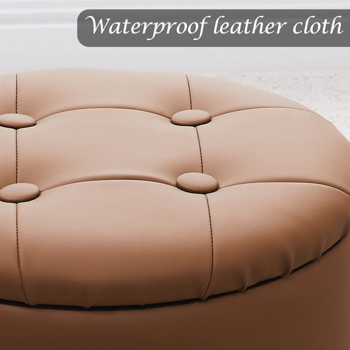 Luxury Brown Ottoman with Storage and Style