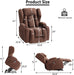 Power Recliner Chair with Vibration Massage