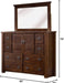 Trestlewood Dresser with Mirror, 8-Drawer, Brown