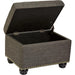 Modern Gray Ottoman with Storage Space