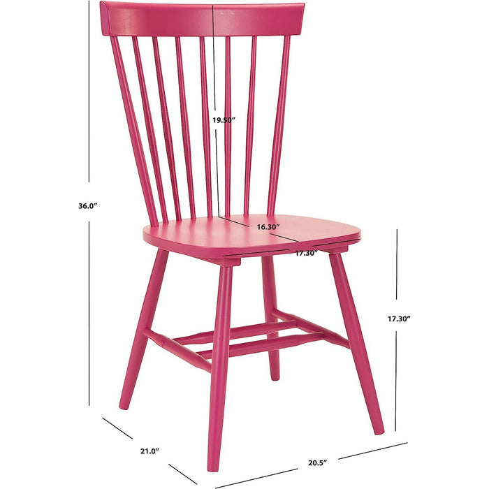 American Homes Collection Raspberry Pink Spindle Side Chair, Set of 2