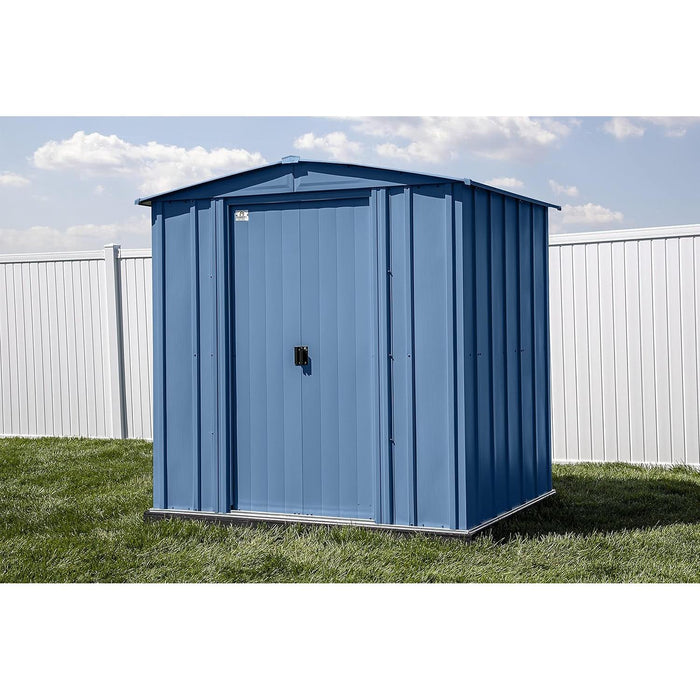 Classic Steel Storage Shed, 6X5, Blue Grey