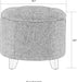 Gray Fabric round Ottoman by Designs4Comfort