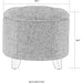 Gray Fabric round Ottoman by Designs4Comfort