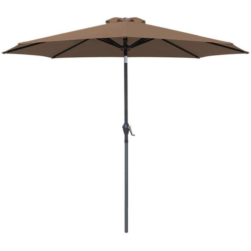 9 FT Market Patio Umbrella Outdoor Straight Umbrella with Tilt Adjustable,Brown