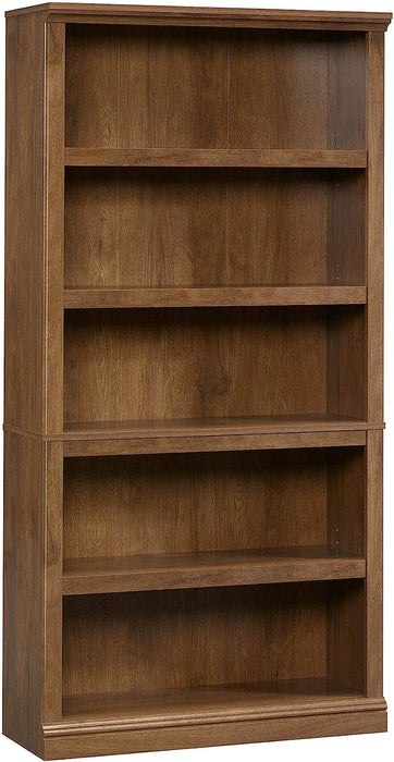 Oiled Oak Split Bookcase with 5 Shelves