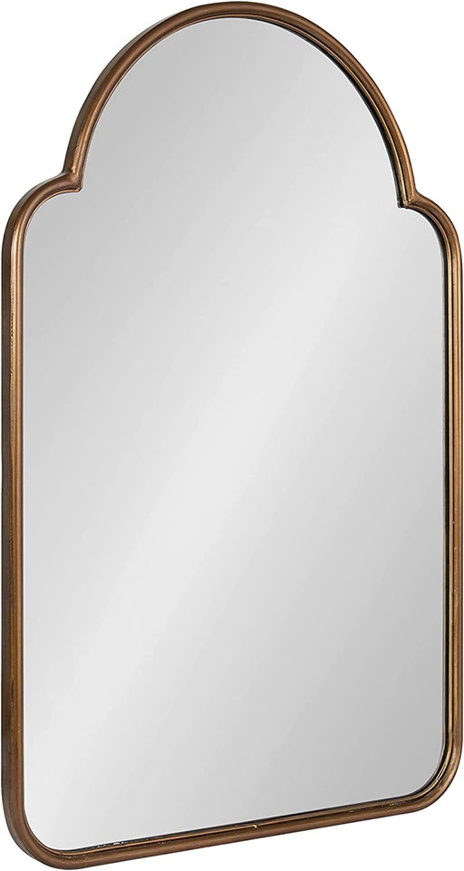 Arthell Large Traditional Scalloped Arch Wall Mirror with Substantial Surface Area and Slim Rounded Frame, 24X36, Gold