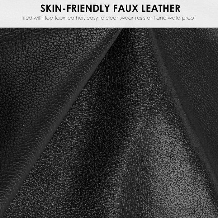 Queen Faux Leather Upholstered Platform Bed Frame