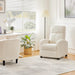 Fabric Recliner Chair, Single Sofa, Ivory