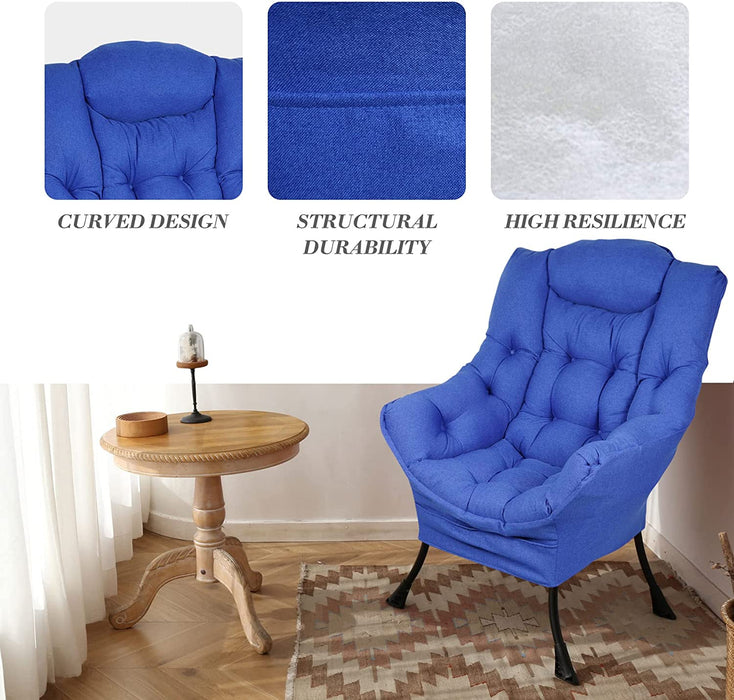 Navy High-Back Armchair for Modern Living Rooms