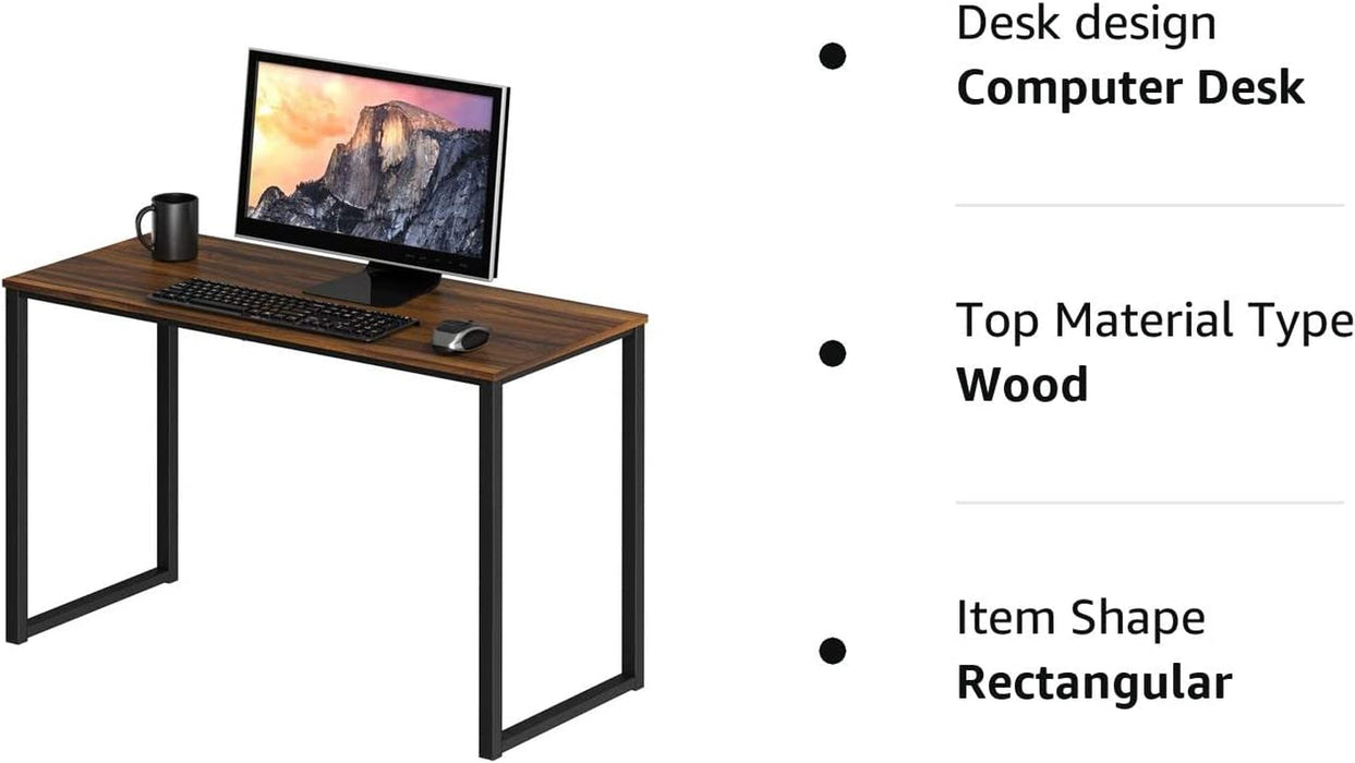 32-Inch Walnut Computer Desk for Home Office