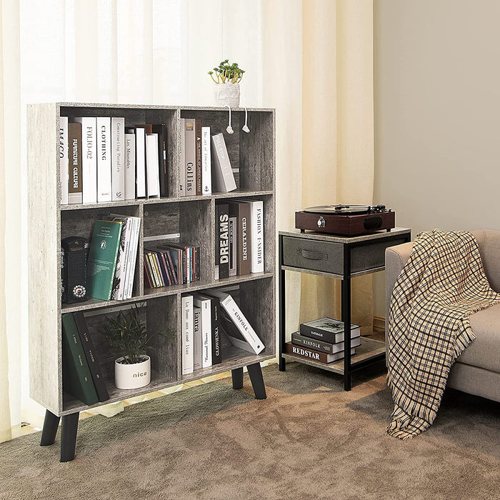 Modern Grey Bookshelf for Small Spaces