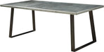 Aluminum and Gunmetal Dining Console Table Set with Server