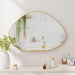 Irregular Wall Mirror Asymmetrical Mirror for Wall 23.6"X33.5" Gold Framed Wall Mirror for Living Room Bathroom Entryway Bedroom