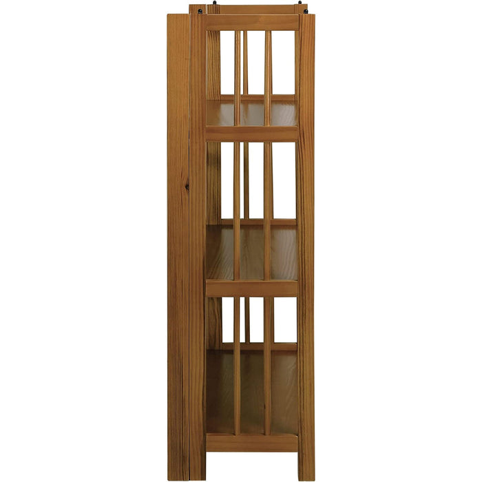 Stackable Chestnut Bookcase - 3 Shelves, 27.5″ Wide