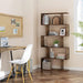 S-Shaped Rustic Bookshelf for Modern Storage