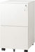 White Mobile File Cabinet with Lock, 2-Drawer Vertical