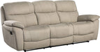 Lapointe Wall-Hugger Manual Double Reclining Sofa, Tan