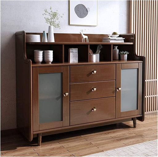 Wood Buffet Server Storage Cabinet Sideboard