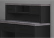 L-Shaped Desk with Hutch and Set-Up Option, Black