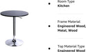 Adjustable Bar Table with Leopard MDF round Top