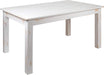 Rustic White Solid Pine Farm Dining Table