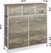 Fabric Storage Tower with 9 Drawers, Greige