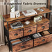 Rustic Brown Console Table with Storage Shelves