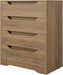 Rustic Brown 4-Drawer Storage Cabinet