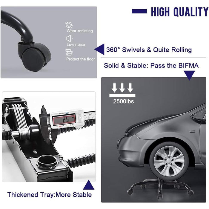 Ergonomic Gaming Chair with Lumbar Support (White)